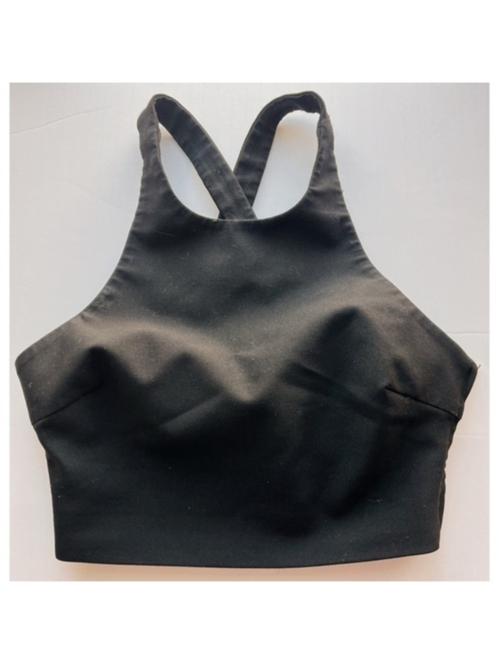 Elizabeth and James • Tie Back Black Crop Tank Top